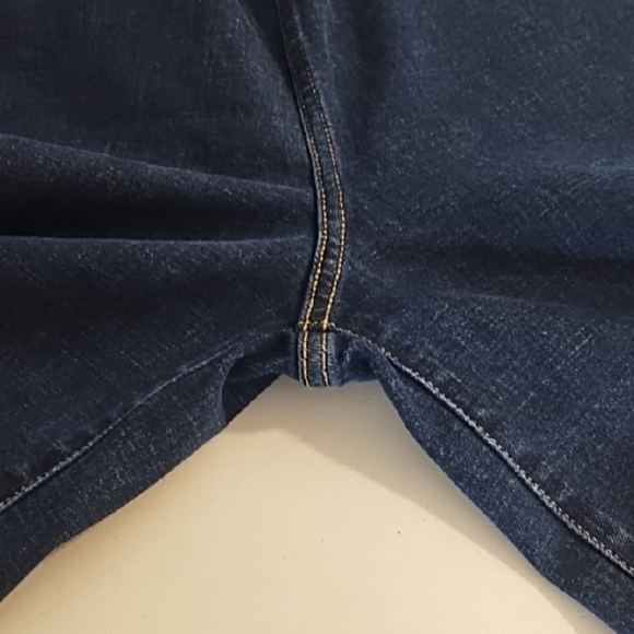 Banana Republic Dark Blue Premium Stretch Denim Jeans Wide Leg Crop - Picture 9 of 11